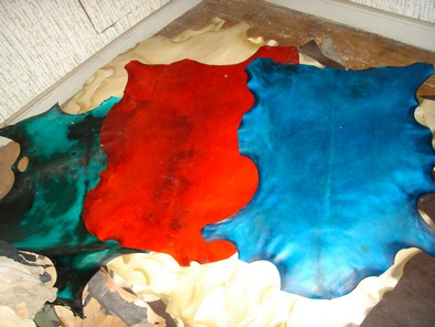 peauxd'agneaux parchemin de diverses couleurs